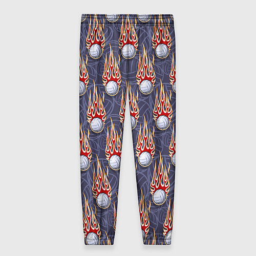 Женские брюки Волейбольные мячи в огне / 3D-принт – фото 2