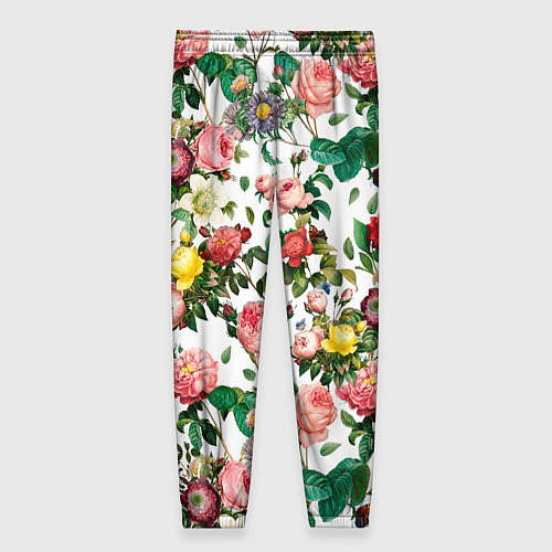 Женские брюки Узор из летних роз Summer Roses Pattern / 3D-принт – фото 2