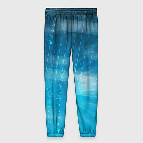 Женские брюки Линии на голубом фоне / 3D-принт – фото 2