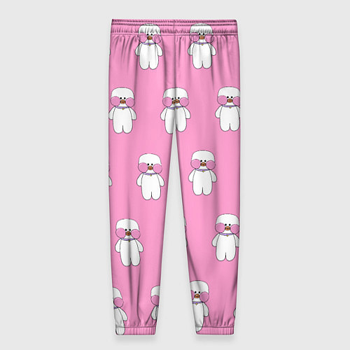 Женские брюки ЛАЛАФАНФАН на розовом фоне / 3D-принт – фото 2