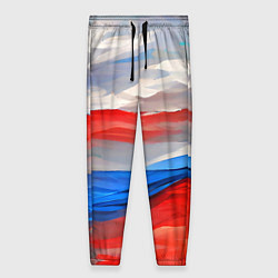 Женские брюки Флаг России в красках