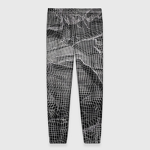 Женские брюки Мятая сетчатая ткань Crumpled Mesh Fabric / 3D-принт – фото 2