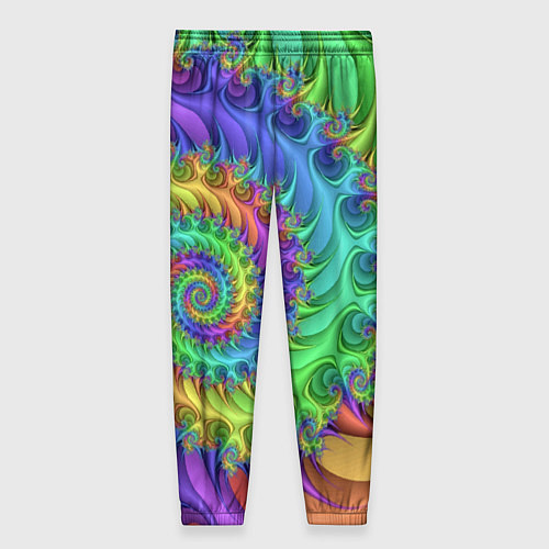Женские брюки Красочная фрактальная спираль Узор Colorful fracta / 3D-принт – фото 2