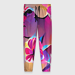 Женские брюки Тропические краски Цветы