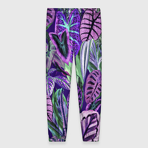 Женские брюки Цветы Яркие Тропики / 3D-принт – фото 2