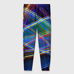 Женские брюки Разноцветные неоновые линии Абстракция Multicolore