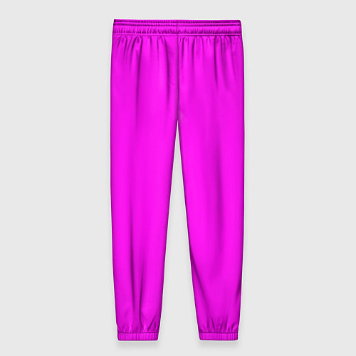 Женские брюки Однотонный розовый неоновый Пион / 3D-принт – фото 2