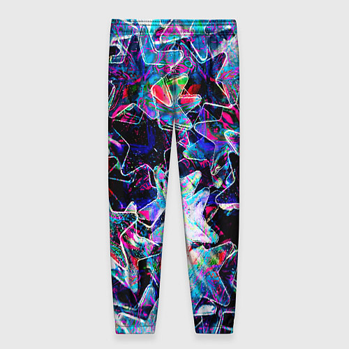 Женские брюки Neon Stars / 3D-принт – фото 2