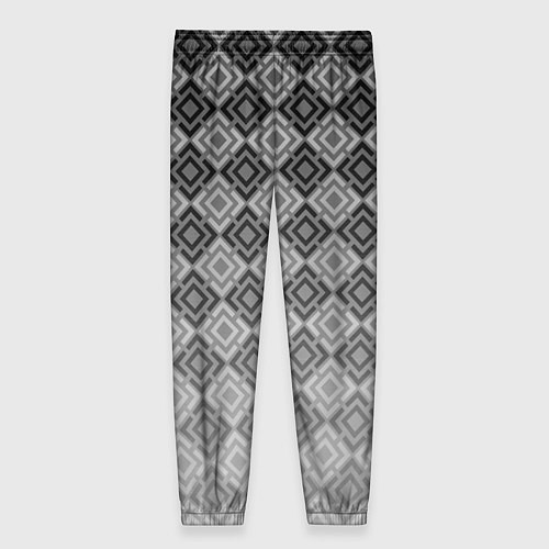 Женские брюки Геометрический узор в серых тонах градиент / 3D-принт – фото 2