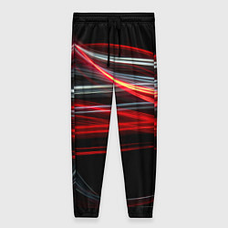 Женские брюки Волнообразные линии неона - Красный