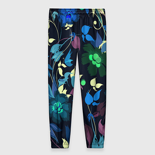 Женские брюки Color summer night Floral pattern / 3D-принт – фото 2