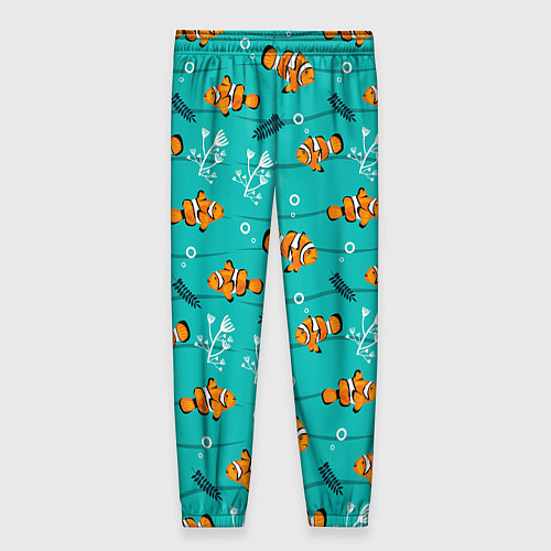 Женские брюки TEXTURE OF SEA FISH / 3D-принт – фото 2