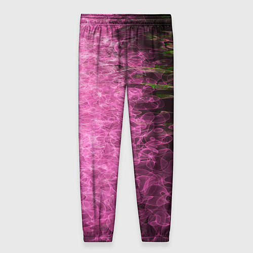 Женские брюки Неоновые волны на воде - Розовый / 3D-принт – фото 2