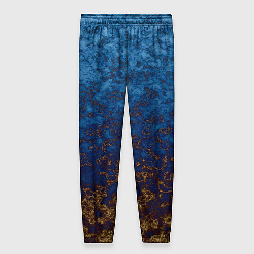 Женские брюки Marble texture blue brown color / 3D-принт – фото 2