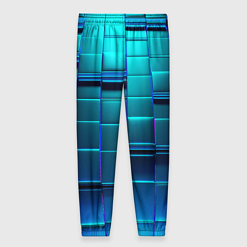 Женские брюки BLUE SQUARES / 3D-принт – фото 2