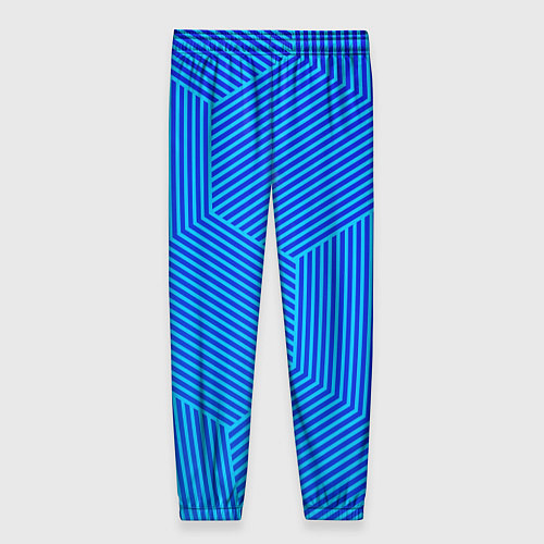 Женские брюки Blue geometry линии / 3D-принт – фото 2