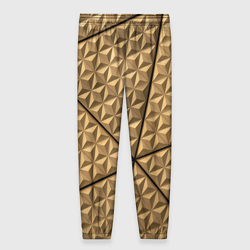 Женские брюки Абстрактное металлическое покрытие - Золотой / 3D-принт – фото 2