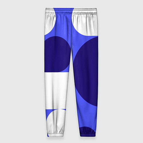 Женские брюки Абстрактный набор геометрических фигур - Синий фон / 3D-принт – фото 2