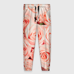 Женские брюки Нежно - розовые Розы