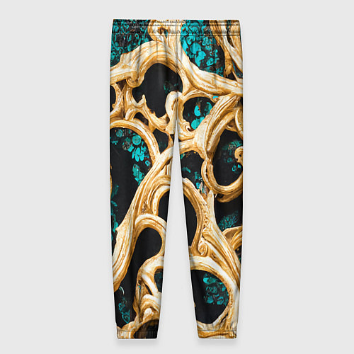 Женские брюки Золотые ветви / 3D-принт – фото 2