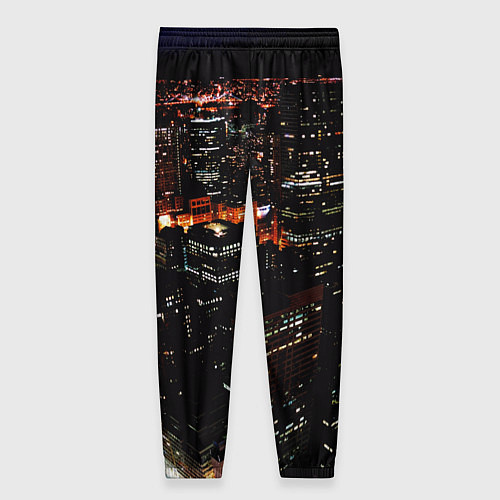 Женские брюки Ночной город - вид с высоты / 3D-принт – фото 2