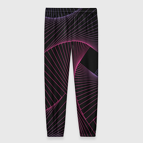Женские брюки Неоновые волны градиент / 3D-принт – фото 2