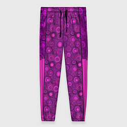 Женские брюки Розовый комбинированный неоновый узор