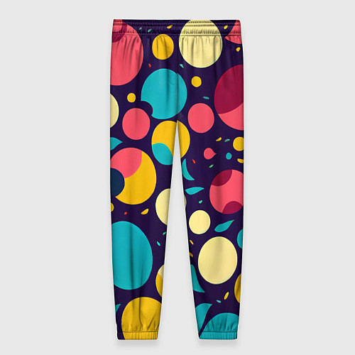 Женские брюки Яркие позитивные кружочки / 3D-принт – фото 2