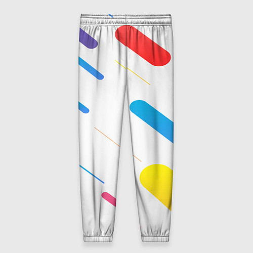 Женские брюки Разноцветные круги и полосы / 3D-принт – фото 2