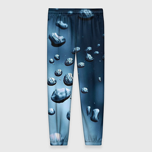 Женские брюки Капли воды на матовом стекле - текстура / 3D-принт – фото 2