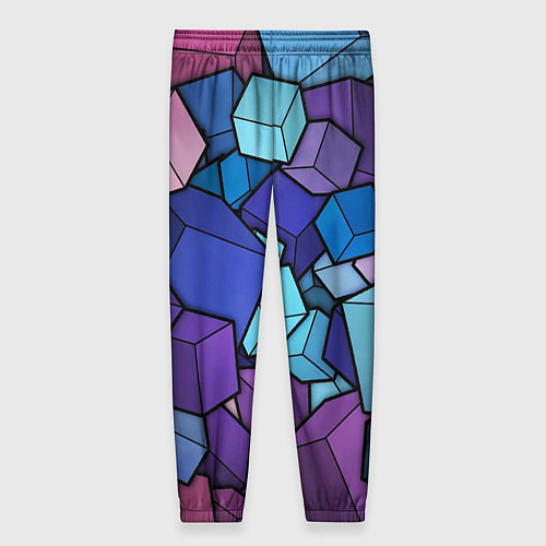 Женские брюки Цветные кубы / 3D-принт – фото 2