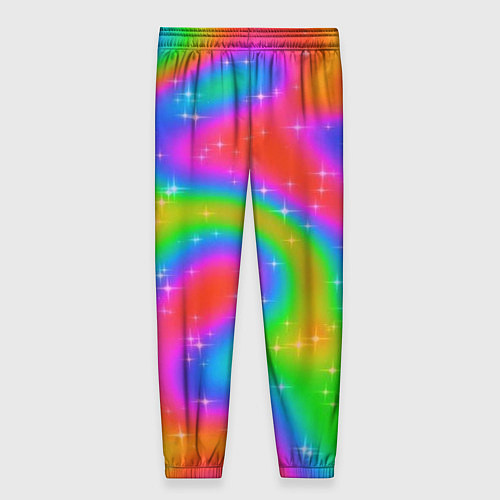 Женские брюки Световые блики на радужном фоне / 3D-принт – фото 2