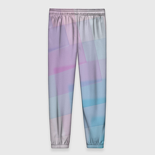 Женские брюки Абстрактное множество розовых и голубых стёкол / 3D-принт – фото 2