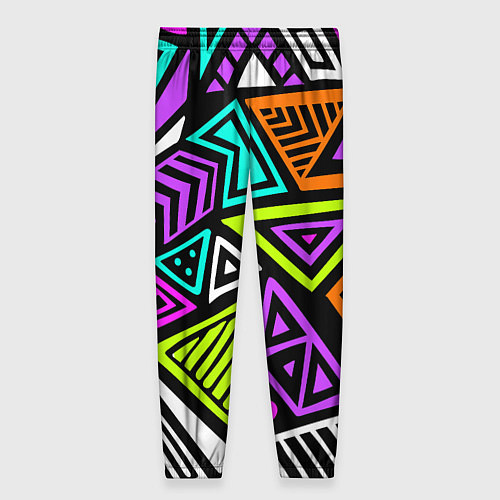 Женские брюки Abstract geometric shapes / 3D-принт – фото 2