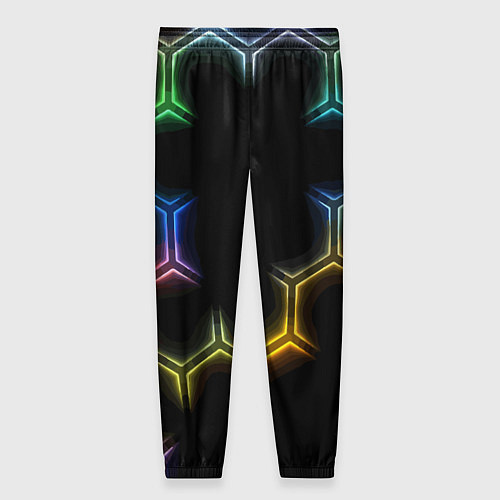Женские брюки Mercedes - neon pattern / 3D-принт – фото 2