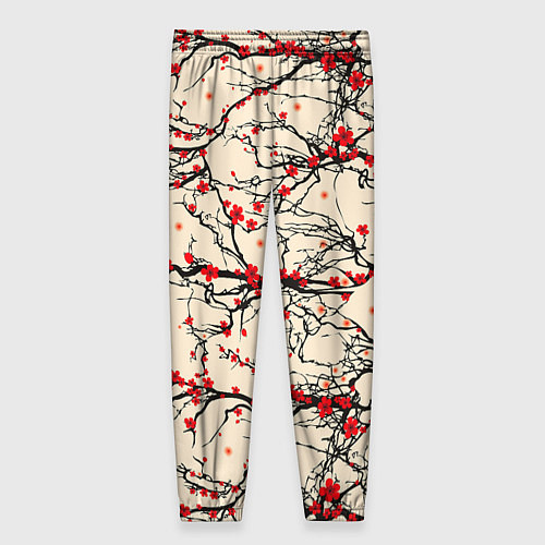 Женские брюки Sakura flowers / 3D-принт – фото 2