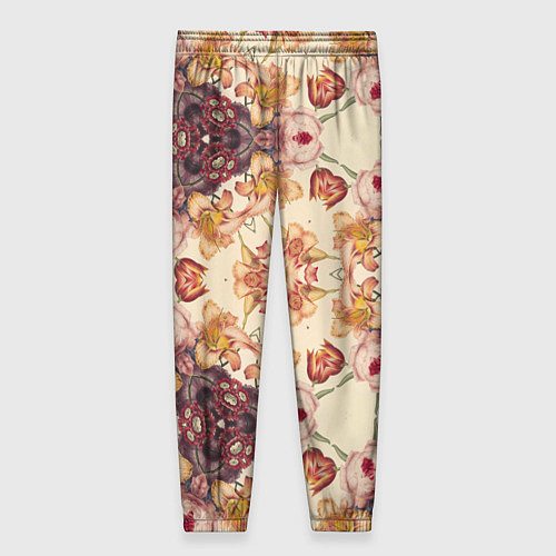 Женские брюки Цветы абстрактные розы / 3D-принт – фото 2