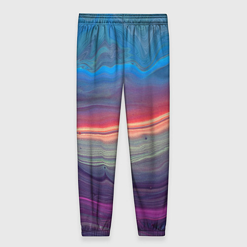 Женские брюки Цветной переливающийся абстрактный песок / 3D-принт – фото 2