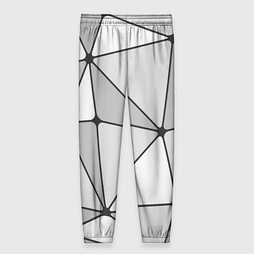 Женские брюки Геометрические линии на сером фоне / 3D-принт – фото 2