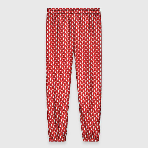 Женские брюки Вязанное полотно - Красное / 3D-принт – фото 2