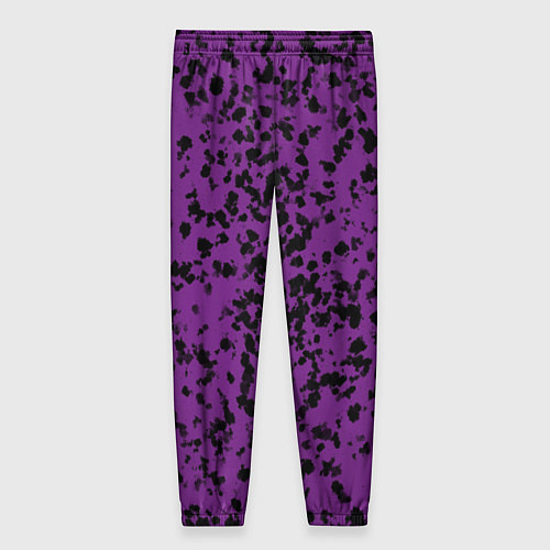 Женские брюки Текстура фиолетовые пятна / 3D-принт – фото 2
