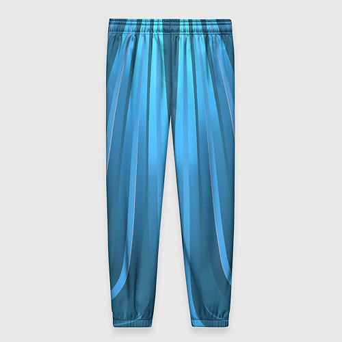 Женские брюки Синий полосатый узор для окна / 3D-принт – фото 2