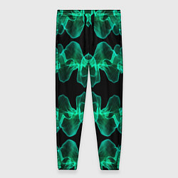 Женские брюки Зелёные абстрактные полосы фракталов