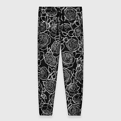 Женские брюки Чайная роза: Черно белыи принт