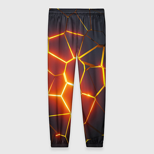 Женские брюки Огненные трещины / 3D-принт – фото 2