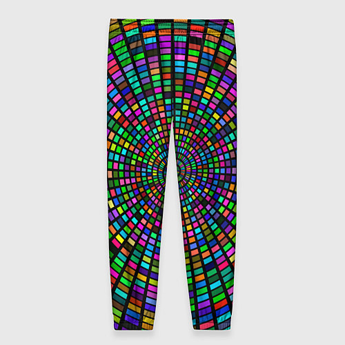 Женские брюки Цветная спираль - оптическая иллюзия / 3D-принт – фото 2