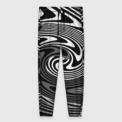 Женские брюки Black and white abstract pattern