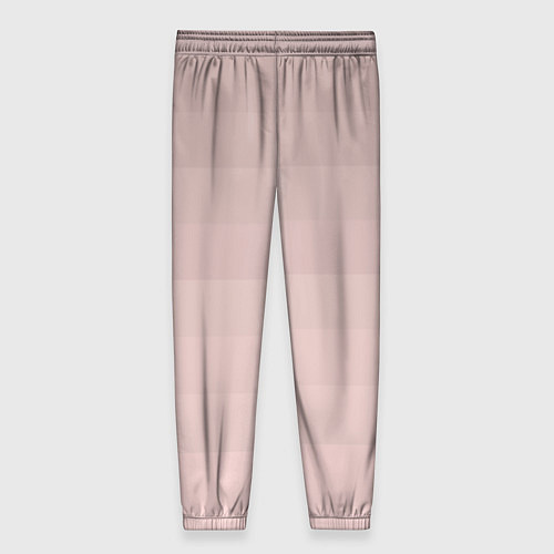 Женские брюки Монохромный полосатый розовато-бежевый / 3D-принт – фото 2