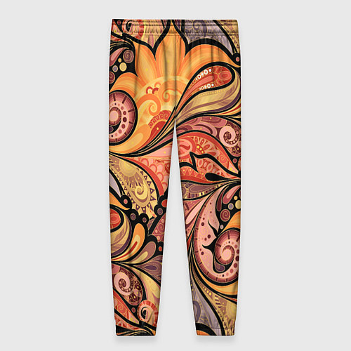Женские брюки Multicolored branching floral patterns / 3D-принт – фото 2