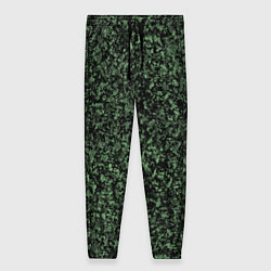 Брюки женские Черный и зеленый камуфляжный, цвет: 3D-принт